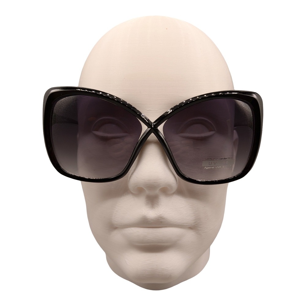 Fashion Nova Stay Humble Butterfly Sunglasses Black Oversized KP2202571 60mm